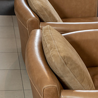 Кресло Diner Plume Creme Leather от Baxter