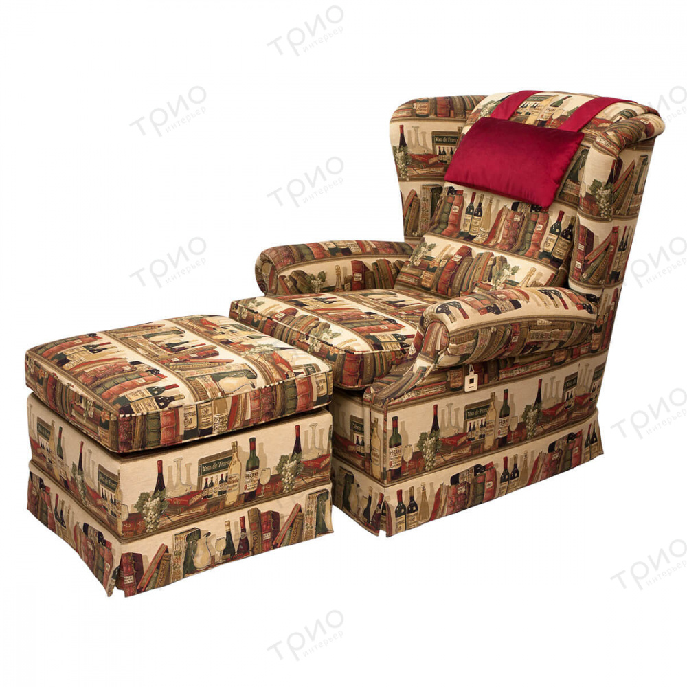 Кресло с подголовником и пуфом Passion от Jab Furniture