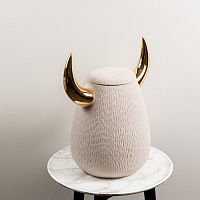 Ваза Bull Rough Cashmere and Glossy Gold Horn A/07 от Bosa
