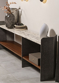 Консоль / стеллаж Carter h76 Magnesio Travertino от Arketipo