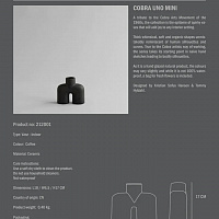Ваза Cobra Uno Mini Coffee h17 от 101 Copenhagen