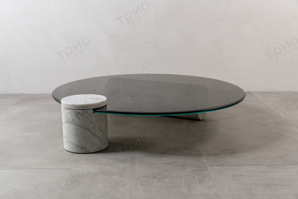 Журнальный столик Verre Bianco Giola marble от Baxter