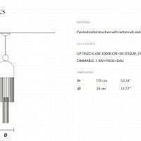 Подвесной светильник Nappe Xl2 White от Masiero